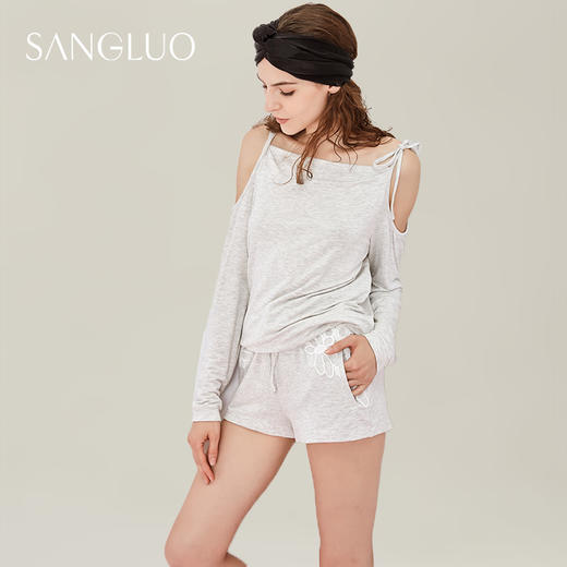 SANGLUO桑罗舒适蝙蝠袖睡衣运动可外穿套装家居服 商品图1