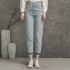 Famecoco范可儿全棉牛仔裤女秋浅色设计感裤子F216GA010 商品缩略图0