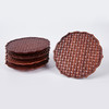 圆形编织纹杯垫° 紫光檀&酸枝8*8cm 商品缩略图3