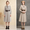 Famecoco范可儿连衣裙秋气质垂坠复古中长款衬衫裙F216FA001 商品缩略图4