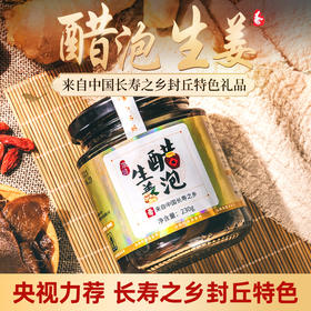 【买多实惠】醋泡姜片 老陈醋莱芜生姜 寻养生活醋泡生姜片  230g/瓶