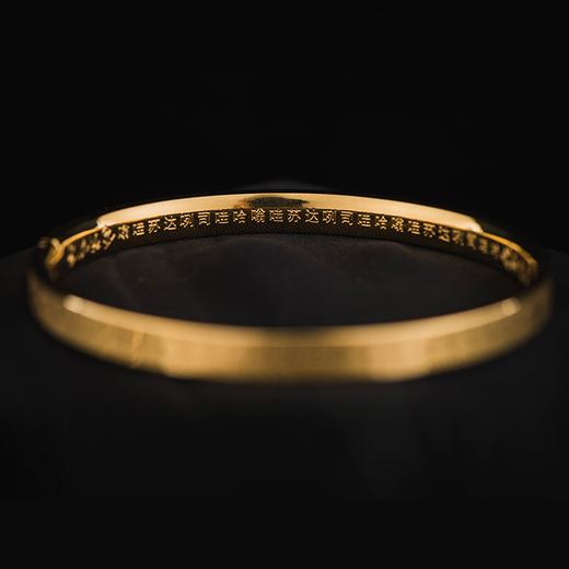 闭口大隨楞钛钢手镯，雕刻金色手镯两支 女士钛钢手环 精细雕刻 闭口设计 商品图6