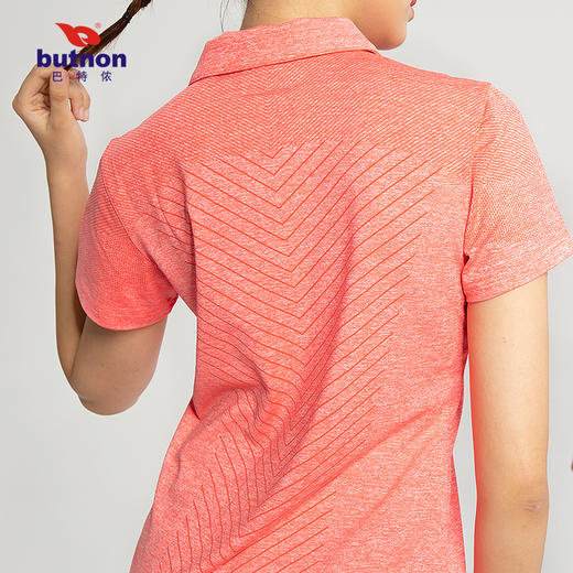 特9106巴特侬 butnon 新品女子运动t恤速干短袖有领翻领polo衫针织体恤时尚休闲运动服 商品图1