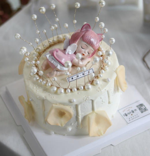 【生日蛋糕】白底皇冠小天使款 商品图1