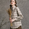 famecoco范可儿宫廷风格子衬衫女复古灯笼袖衬衣F216BH002 商品缩略图0