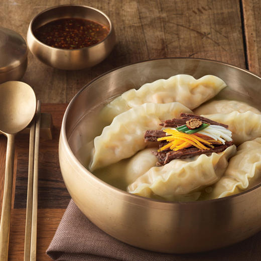 必品阁王饺子bibigo蒸饺牛肉水饺韩式虾仁牛肉水饺300g*4包 商品图3