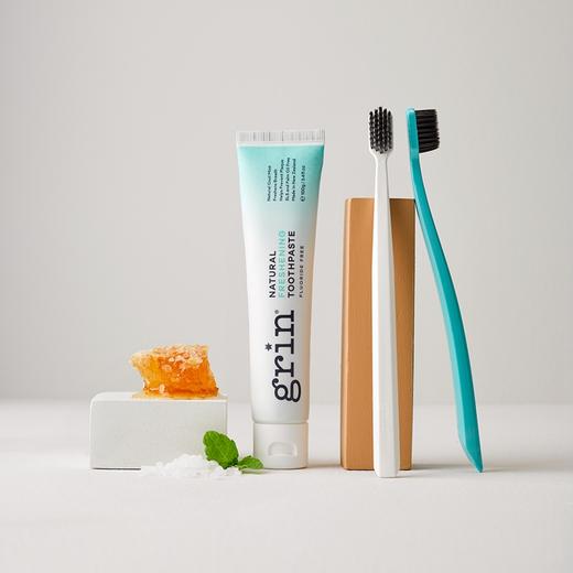 grin 成人/大童 天然牙膏 护龈小苏打含氟 薄荷清新 商品图1