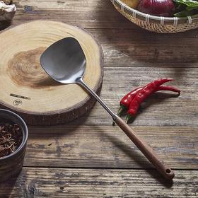 【中式炒勺锅铲】食品级304不锈钢炒勺 胡桃木防烫手柄  多规格可选