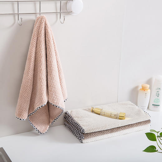 家减尘除菠萝格小熊毛巾35x75/J8155家居清洁新品 商品图4