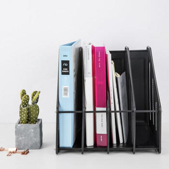 得力文件框78994(黑色) 金属四格 商品图2