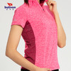 9116巴特侬 运动T恤女短袖立领拉链上装夏季新品透气速干衣运动服拼色针织上衣 商品缩略图1