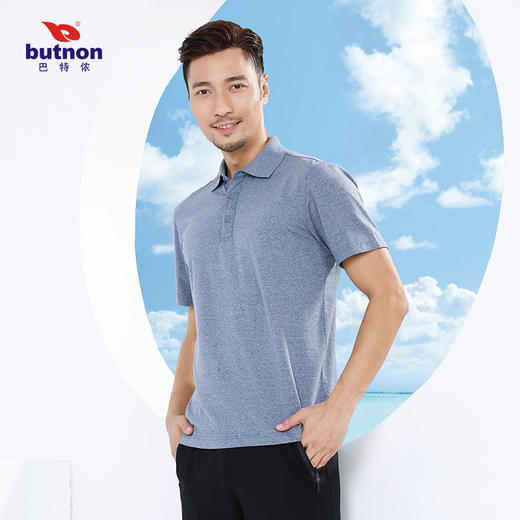 特9101巴特侬 butnon 休闲男装短袖翻领polo衫 商务休闲t恤大码宽松透气针织上衣运动服 商品图2