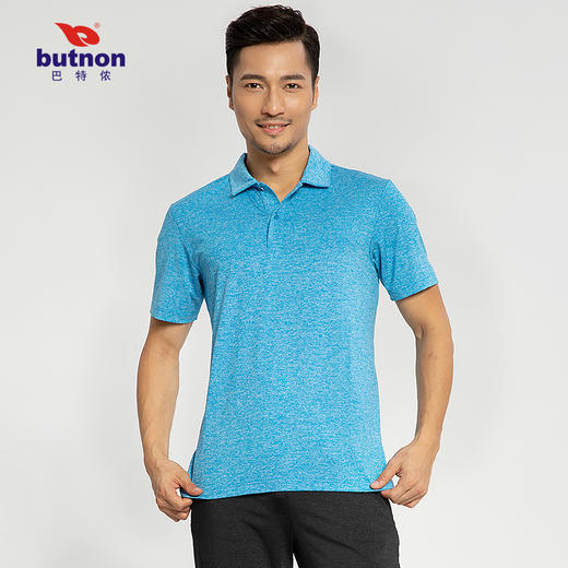 特9105巴特侬 butnon 2019夏季新品运动t恤男翻领短袖大码宽松上衣polo衫透气吸湿 商品图2
