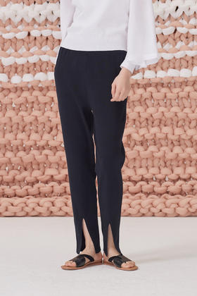  春夏 开叉直筒针织女裤 SJS93K019N