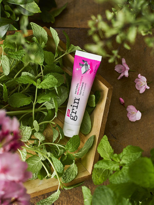 grin 儿童牙膏 天然防蛀 草莓味 橙子味 莓果味 商品图1