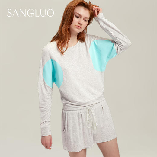 SANGLUO桑罗舒适蝙蝠袖睡衣运动可外穿套装家居服 商品图0