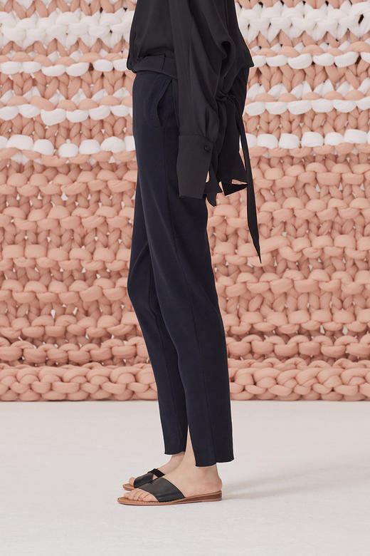  春夏 开叉直筒针织女裤 SJS93K019N 商品图3