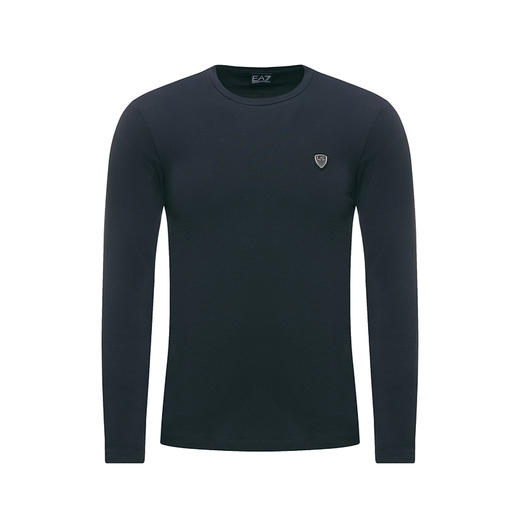 ARMANI 阿玛尼 男士棉质圆领长袖T恤 藏蓝色 8NPTL9 PJ03Z 1578 商品图0
