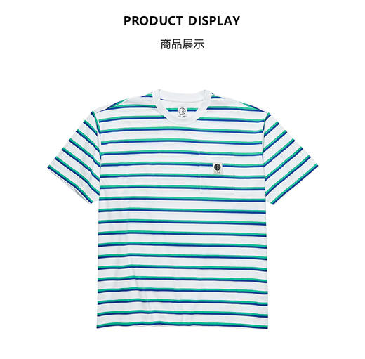Polar Skate Co Stripe Pocket Tee 明星同款条纹情侣短袖宽松T恤 商品图0