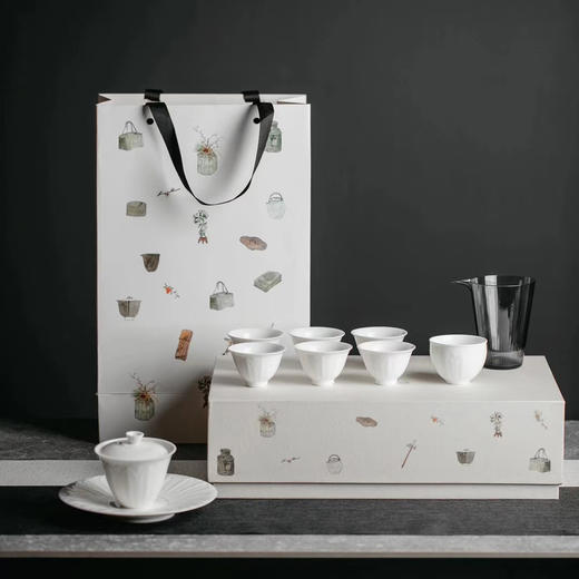 逆白菊瓣纹白瓷套组 素雅清新 温润静谧 商品图1