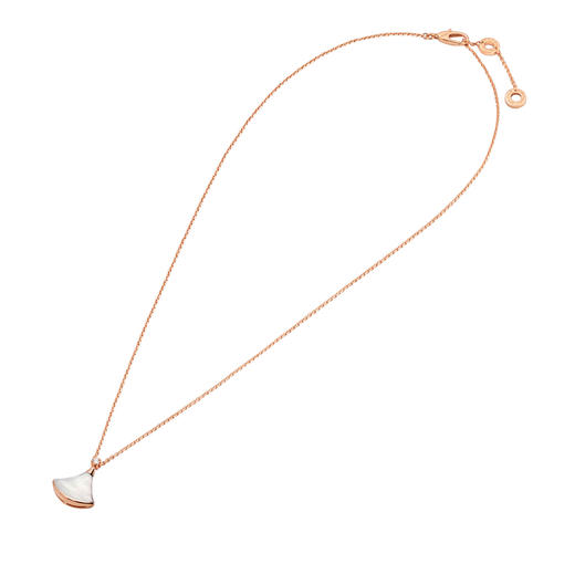 【预售】Bvlgari 宝格丽Divas Dream系列 女士18k金珍珠钻石母贝项链 白色小号扇子 商品图2