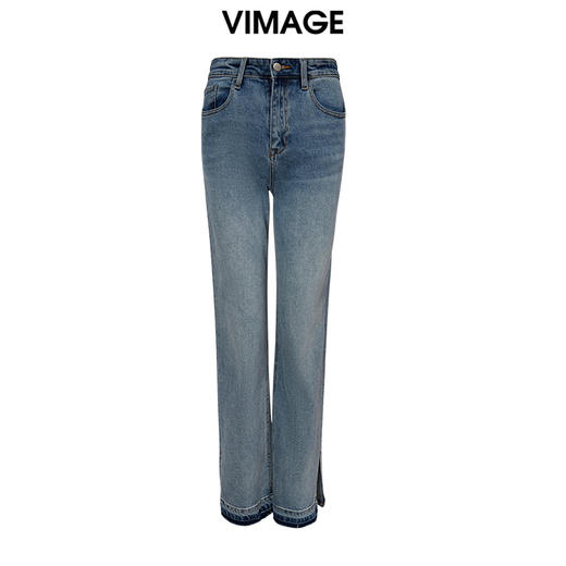 VIMAGE纬漫纪秋季新款时尚通勤休闲显瘦百搭牛仔裤V1605232 商品图5