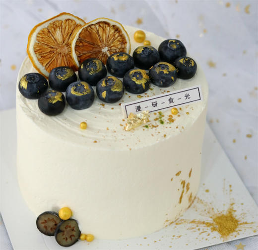 【生日蛋糕】白底蓝莓柠檬干装饰 商品图1