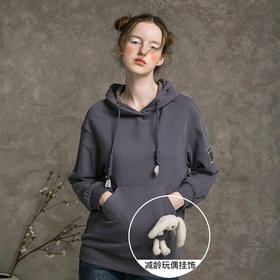 famecoco范可儿连帽卫衣女秋季长袖宽松韩版F216BL004