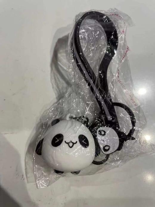 黑白立体熊猫钥匙扣 商品图0