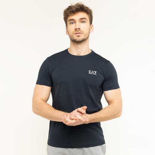 EMPORIO ARMANI EA7
 阿玛尼 男士圆领印花LOGO棉质短袖T恤 藏蓝色 8NPT51 PJM9Z 0578 商品图1