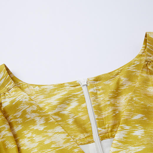 VIMAGE纬漫纪秋季新品V领简约时尚长袖高腰优雅连衣裙V1607209 商品图6