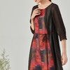 TANGY Collection/天意精品2021年秋季新品真丝印染拼接莨绸连衣裙 商品缩略图2