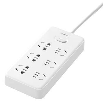 齐心插线板PCP-WZ818/WZ828/WZ848白色8位40孔总控1.8米/2.8/4.8米 商品图5