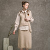 famecoco范可儿套装裙秋气质时尚绵羊毛两件套裙子F216EA014 商品缩略图1