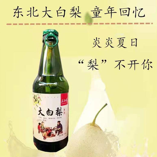 【4.9元2瓶】三江龙大白梨果味饮料300g（0402392） 商品图0