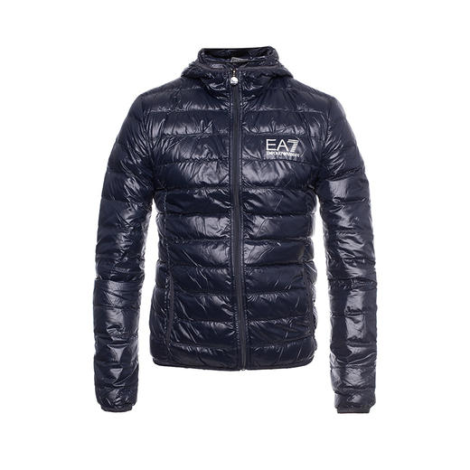 ARMANI 阿玛尼 男士薄款拉链连帽羽绒服 藏蓝色 8NPB02 PN29Z 1578 商品图0