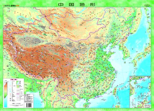 金博优-中国地形图（对开翡翠版） 商品图0