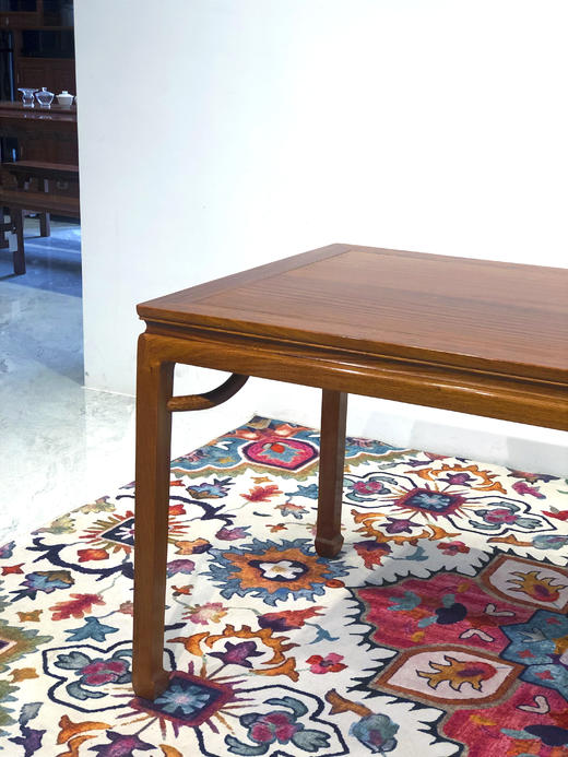 红桥红  家具严选  缅甸花梨（大果紫檀）【148 马蹄腿霸王枨 方餐桌 七件套】 商品图7