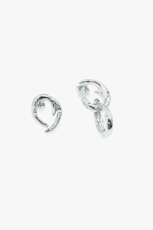 21AW TABOO｜愚人船  尖钩系列 - 双钩环扣耳钉套组 商品图1