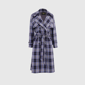 连接夸张袖宽松风衣（附腰带）