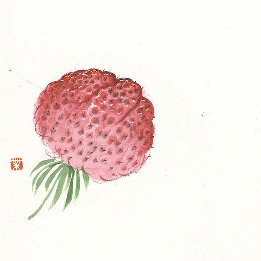 薛继业水墨连框高精版画50*30加菲猫草莓有框客厅卧室卫生间走廊装饰画 商品图8