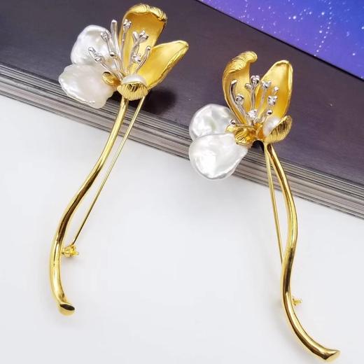 三生石静待花开 巴洛克珍珠胸针 商品图6