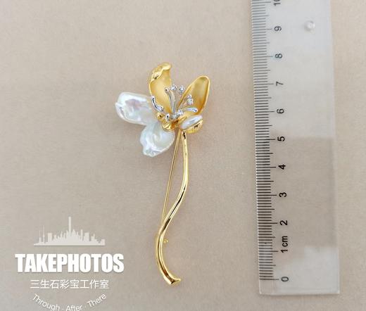 三生石静待花开 巴洛克珍珠胸针 商品图9
