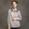 famecoco范可儿女士衬衫秋季文艺绣花百搭开衫衬衣F216BH006 商品缩略图1