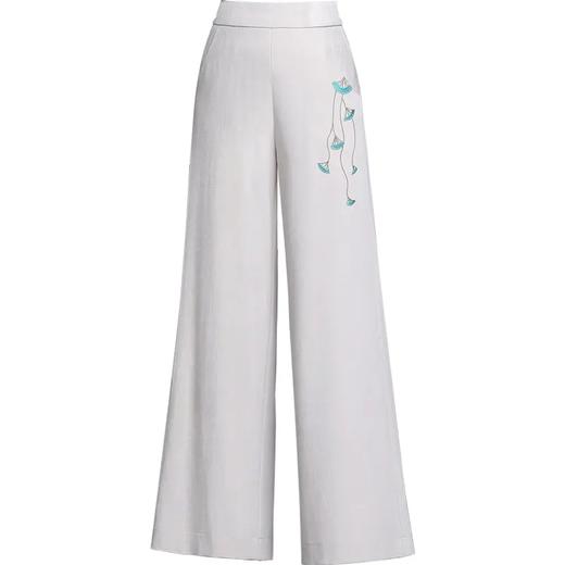 RM-XBMY21063 2021夏季新款高腰薄款亚麻宽松垂感直筒休闲裤子 商品图4