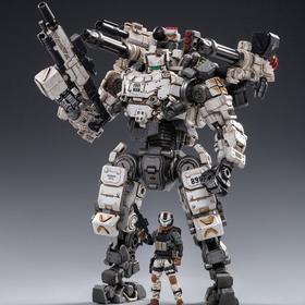 JOYTOY暗源白色钢骨典藏机甲模玩机器人可动模型兵人变形玩具手拌 拼装