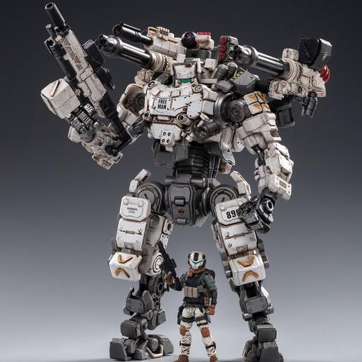 JOYTOY暗源白色钢骨典藏机甲模玩机器人可动模型兵人变形玩具手拌 拼装 商品图0