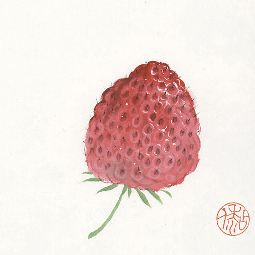 薛继业水墨连框高精版画50*30加菲猫草莓有框客厅卧室卫生间走廊装饰画 商品图5