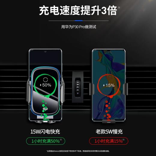 倍思 光线电动支架无线充（15W)（Qi认证） 黑色 商品图1