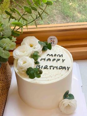 鲜花白色结根奶油蛋糕 下单前请仔细阅读商品详情